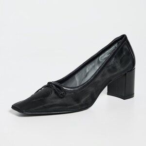 Black  Mesh Schutz Arissa Block Pumps NWT